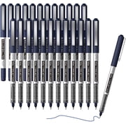 Shuttle Art Permanent  RollerBall Pens, 25 Pack Blue Fine Point Roller Ball Pens, 0.5mm Liquid Ink Pens for Writing Journaling Taking Notes Office