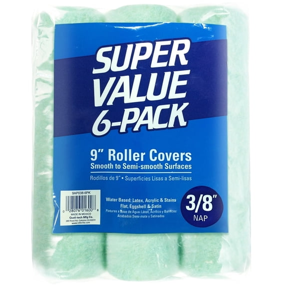 Quali-Tech Mfg 9Ap038-6Pk 6 Pk Of 9In A.P Rol 9AP038-6PK