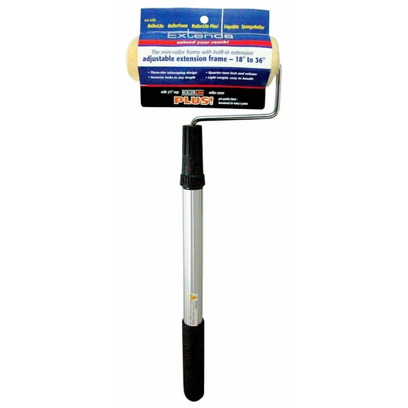 RollerLite ProLam Extenda 6RL-KL050P Roller Assembly, 1/2 in Nap, Acrylic/Lambswool/Polyester Cover, Metal Handle