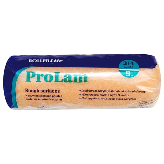 RollerLite ProLam Lambswool Polyester 9 in. W X 3/4 in. Cage Paint Roller Cover 1 pk