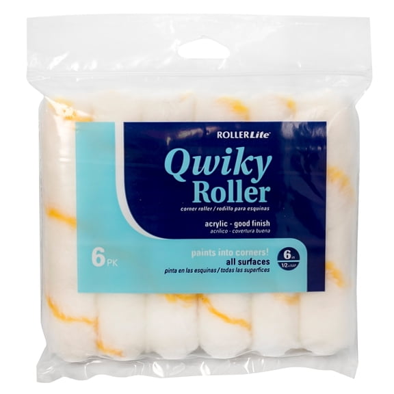 RollerLite Qwiky Acrylic Knit 6 in. W X 1/2 in. Mini Paint Roller Cover Refill 6 pk