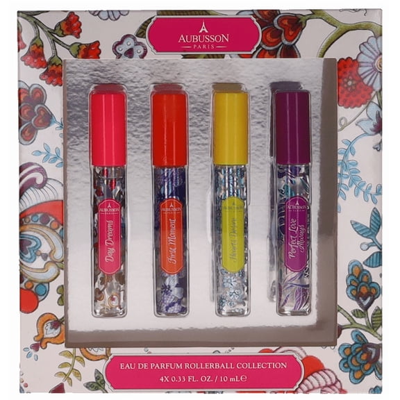 Rollerball Collection By Aubusson For Women Set: EDP x4 (0.33+0.33+0.33+0.33)oz NEW