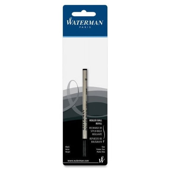 Rollerball Pen Refill, Fine Point, Black Ink - 2pc