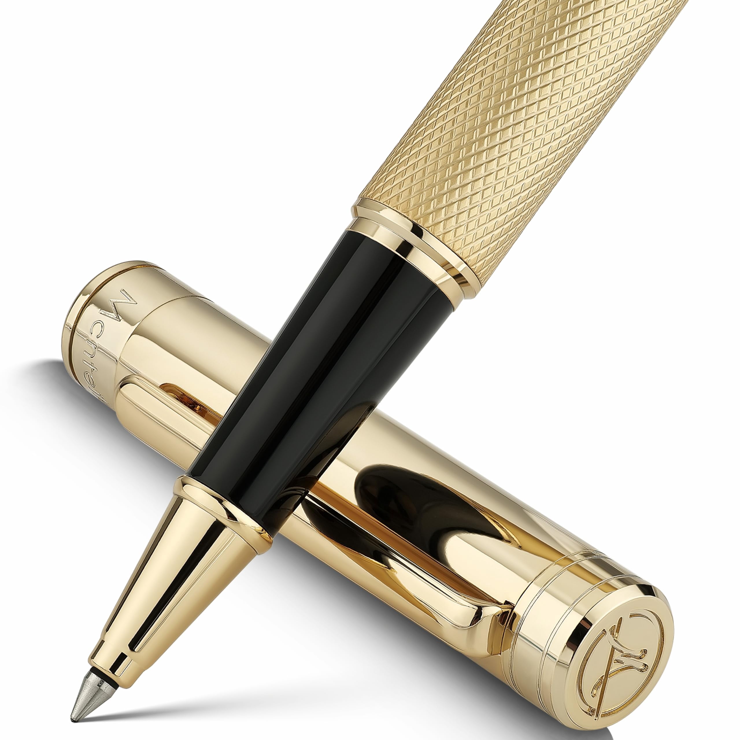 Rollerball Pen  Stunning Luxury With Mesh Texture Design And Finish Fancy Gift Set For Men & Women Business Signature Executive Office Nice Designer Pens