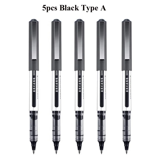 Rollerball Pens, 0.5mm Quickdrying Liquid Ink Stick Ballpoint Blue Gel