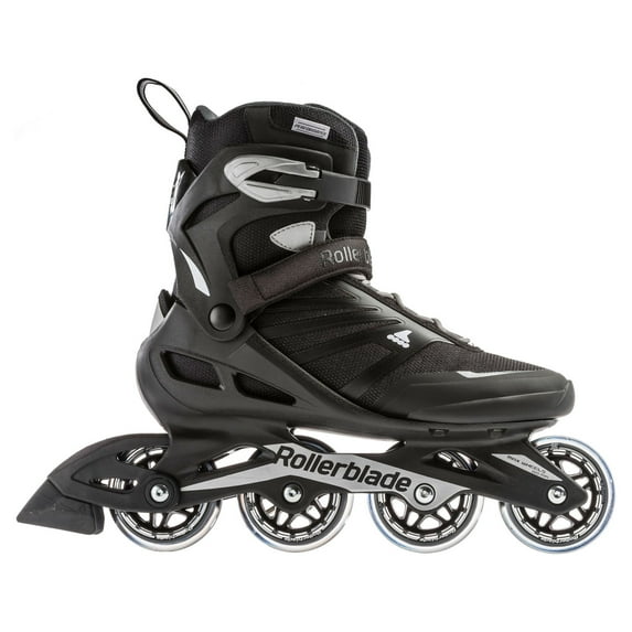 Rollerblade Zetrablade Mens Adult Fitness Inline Skate, Size 10, Black, Silver
