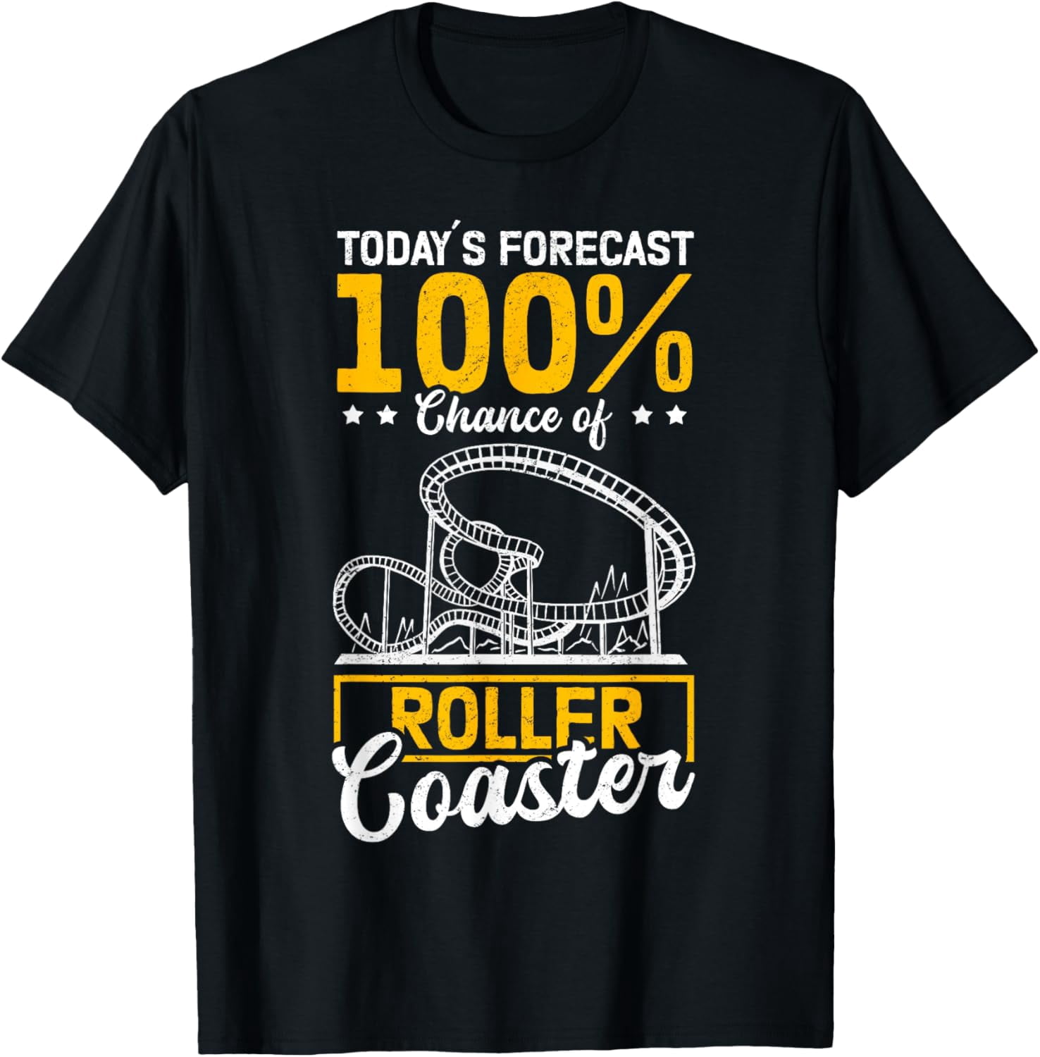 Coaster Merch Rollercoaster Amusement Park Roller Coaster T-Shirt - Walmart.com