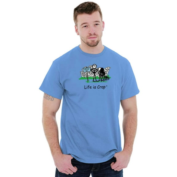 Rollercoaster Rides Theme Park Line Men's Graphic T Shirt Tees Brisco Brands X