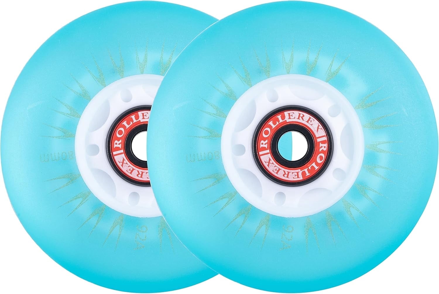 Rollerex 2-Pack, Glowrider 92A LED Light Up Wheels w/ Bearings - Glow ...