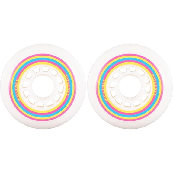 Rollerex Lollipop Boardwalk Inline Skate Wheels (2-Pack) (Various Size Options Available) - Use on Roller Blades, RipStiks, Luggage, Baggage or Wheelchairs (80mm)