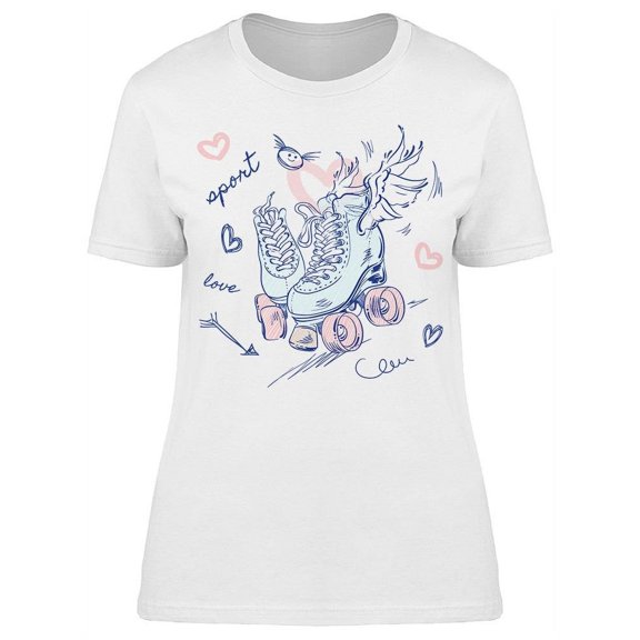 Rollers For Skating T-Shirt Women -Image by Shutterstock, Female Large