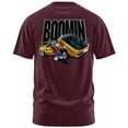 thumbnail image 1 of Rollin Hard Boomin Graphic T-Shirt (X-Large, Burgundy), 1 of 4