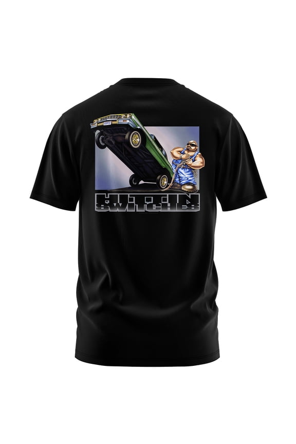 Hittin Switches Graphic T-Shirt (Medium, Black)