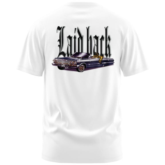 Rollin Hard Laidback Graphic T-Shirt (X-Large, White)