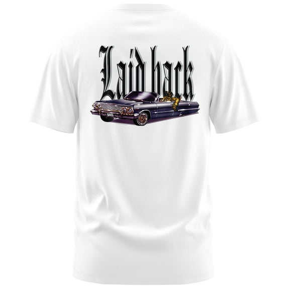 Rollin Hard Laidback Graphic T-Shirt (X-Large, White)