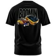thumbnail image 1 of Rollin Hard Men's Boomin Lowrider black heavyweight classic boxy fit front and back print graphic tee shirt, 1 of 5