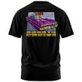thumbnail image 1 of Rollin Hard Men's Born to Cruise Lowrider black Big & Tall heavyweight cotton classic boxy fit front and back print graphic tee shirt, 1 of 5