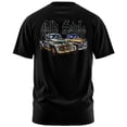 thumbnail image 1 of Rollin Hard Men's Old Style Lowrider black Big & Tall heavyweight cotton classic boxy fit front and back print graphic tee shirt, 1 of 5