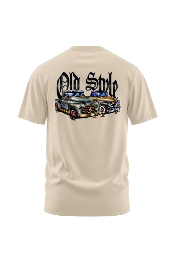 Old Style Graphic T-Shirt (Medium, Sand)