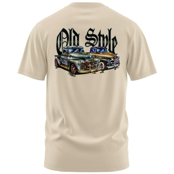 Rollin Hard Old Style Graphic T-Shirt (X-Large, Sand)