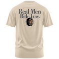 thumbnail image 1 of Rollin Hard Real Men Ride Low Graphic T-Shirt (3X-Large, Sand), 1 of 4