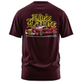 thumbnail image 1 of Rollin Hard men's Livin Large Lowrider burgundy classic fit front and back print graphic tee shirt, 1 of 5