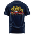thumbnail image 1 of Rollin Hard men's Livin Large Lowrider navy classic fit front and back print graphic tee shirt, 1 of 5