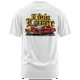 thumbnail image 1 of Rollin Hard men's Livin Large Lowrider white classic fit front and back print graphic tee shirt, 1 of 5