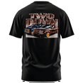 thumbnail image 1 of Rollin Hard men's Two Down Lowrider black classic fit front and back print graphic tee shirt, 1 of 5