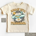 thumbnail image 1 of Rollin Into Preschool Toddler Tee - Retro Skateboard Shirt - Retro First Day Of Pre-School Kids Tshirt - Back To School Shirt TODDLER SHORT SLEEVE TEE BELLA CANVAS 3001T, 1 of 3