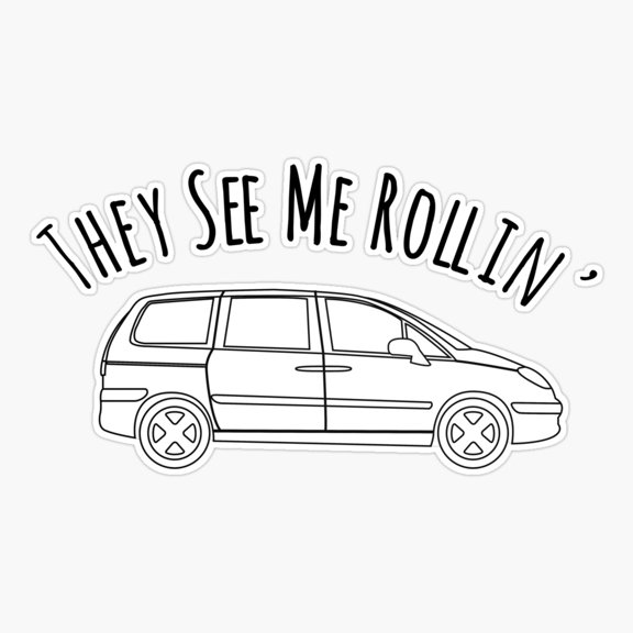 Rollin Soccer Parent Minivan Quote Sticker