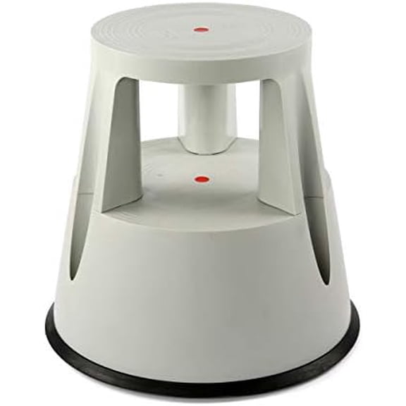 Rolling 2-Step, Plastic Stepstool, Holds up to 330 lbs w/Non-Slip Platform Wheels, Sturdy and Durable Home, Appliance,  for Kitchen, Bathroom, Bedroom (Gray)