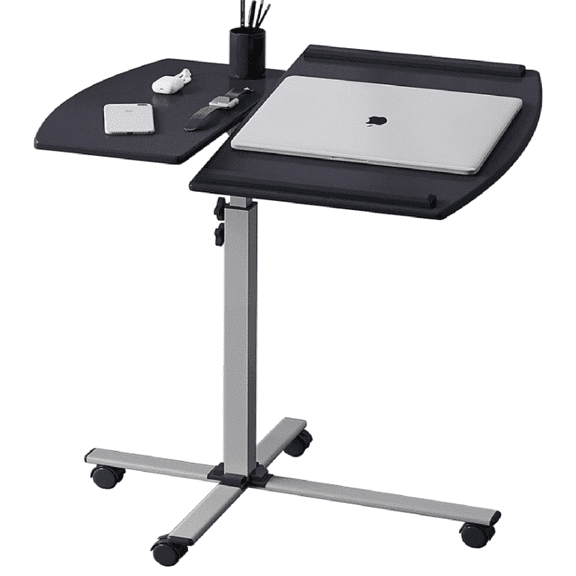 Rolling Adjustable Laptop Cart, Graphite