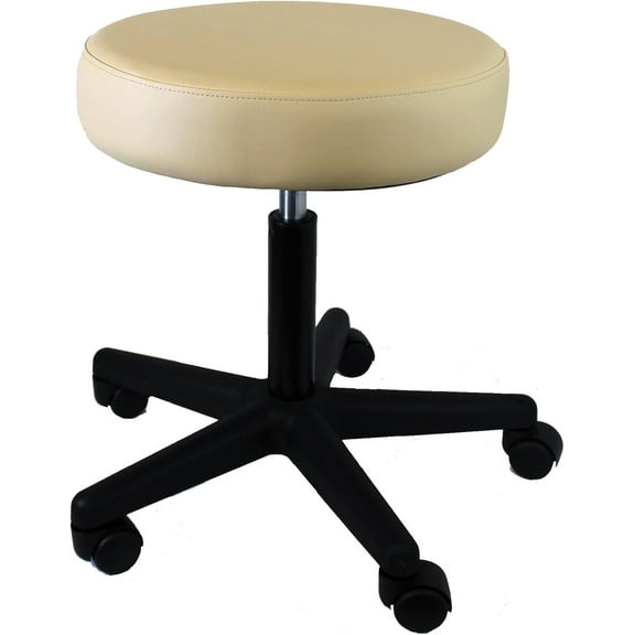Rolling Adjustable Swivel Stool - Home, Office and Beauty (Moca Beige)