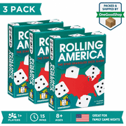 Rolling America Dice Game 3 Pack by Gamewright | Fast-Paced Family Strategy Board Game | Ages 8+ | 1+ Players | 15-Minute Games | Packed & Shipped by OneGoodShop