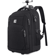 Rolling Backpack for Adults 18inch Backpack with Wheels for Travel Water Resistant Roller Backpack with Lockable Zippers