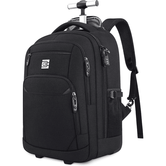 UKEIN Rolling Backpack for Adults 18inch Backpack with Wheels for Travel Water Resistant Roller Backpack with Lockable Zippers