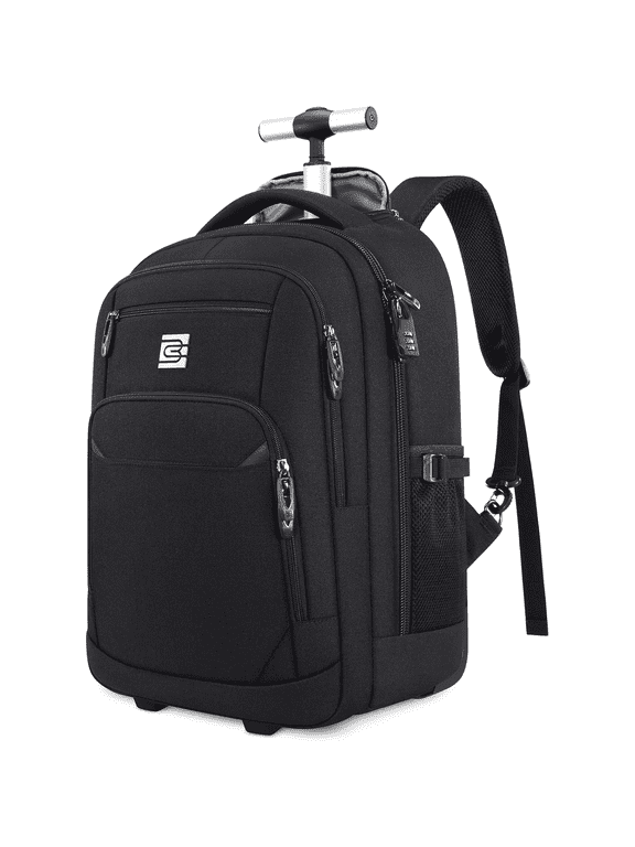 Rolling Backpack for Adults 18inch Backpack with Wheels for Travel Water Resistant Roller Backpack with Lockable Zippers