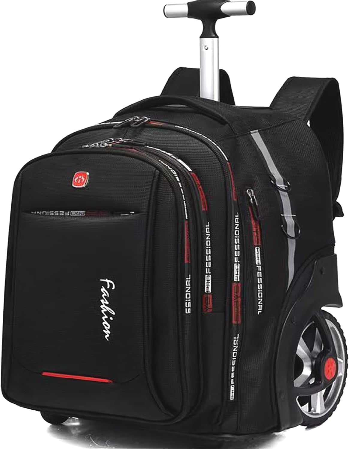 Rolling Backpack for Adults, 22 Inch Waterproof Backpack with Wheels