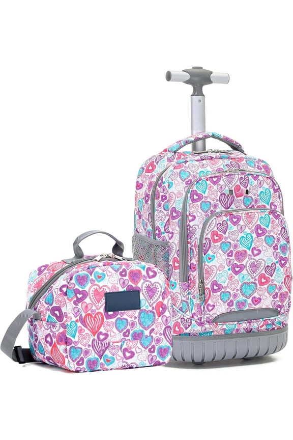 Rolling Backpack for 18 Inch Wheeled Laptop Backpack School Travel