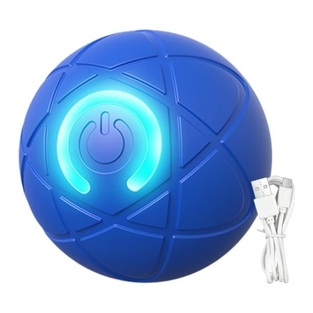 Rolling Ball Dog Toy | USB Interactive Dog Ball Toy | Rechargeable Dog Interactive Toys Dog Ball with LED Light, Automatic Moving Dog Toy Ball for Indoor Play