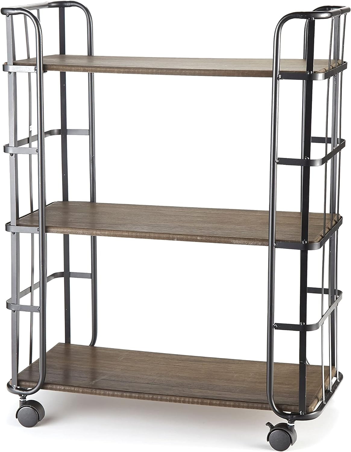 Rolling Bar Cart Modern Farmhouse 3 Shelf Unit for Dining Rooms