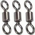 thumbnail image 1 of Rolling Barrel Fishing Swivel Black Nickle Fishing Hook Line Connector Fishing Tackle Accessories 30LB to 335LB, 1 of 7