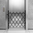 thumbnail image 1 of Rolling Barricade Security Gate Single Folding Doors Scissor Gate with Padlock, 1 of 8