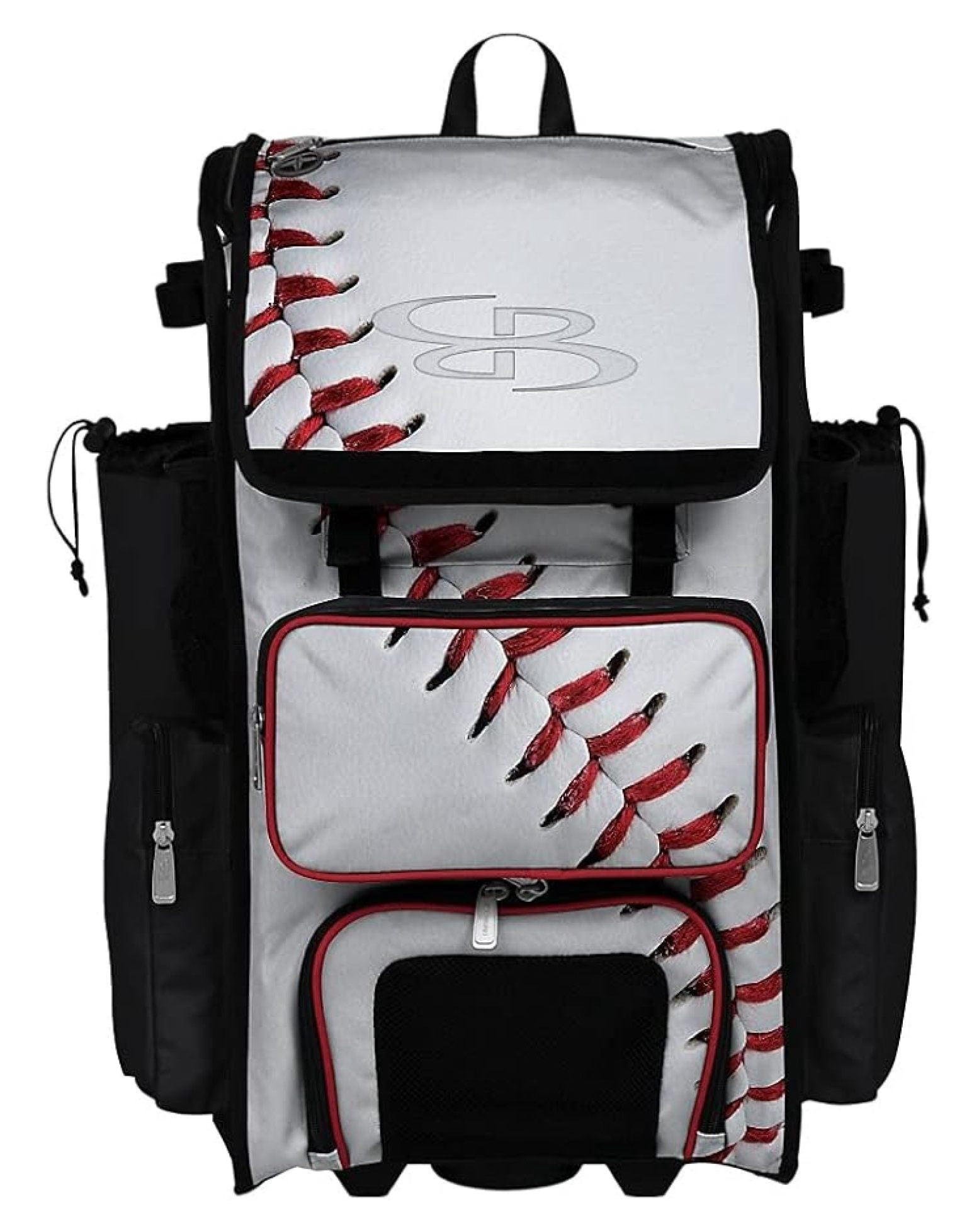 Rolling Baseball Softball Gear Bag XYT Wheeled Telescopic Handle Holds 4 Bats for Sports Travel
