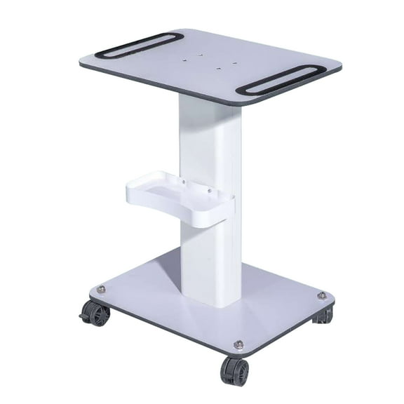 Rolling Beauty Instrument Cart Salon Trolley 360 SPA Salon Trolley Stand for Beauty Machine White