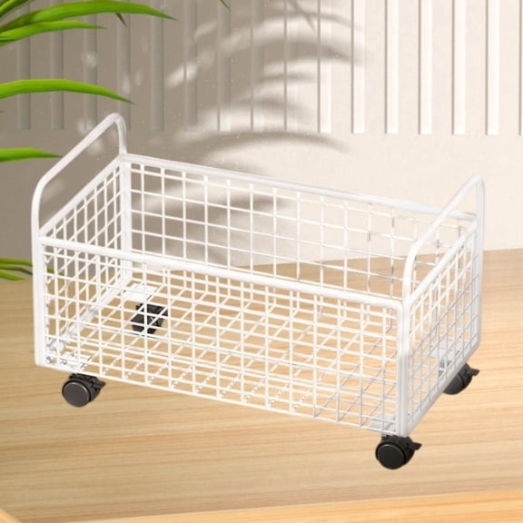 Vensio-Rolling Book Cart Small Utility Organizer Under Desk File Storage Bin with Wheels for Office Classroom
