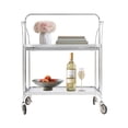 thumbnail image 1 of Rolling Cart, 2-tier Rolling Cart with Wheels, Collapsible Rolling Storage Cart, 1 of 21