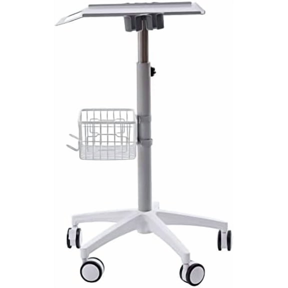 Rolling Cart, Medical Cart Mobile Trolley Cart with 5-Wheel Height Adjustable 33.46-43.71Inch, Portable Stainless Steel Dental Cart Rolling Desktop Lab Cart with Large Tabletop for Office$$Office