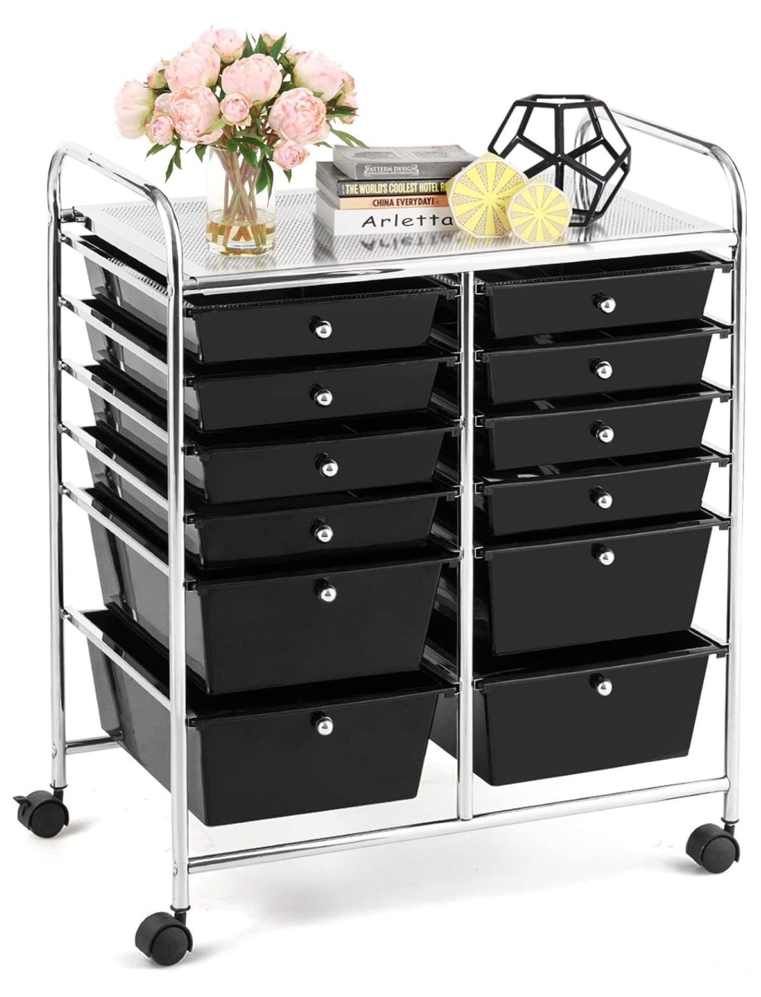 Buy DREAADE Rolling Storage Cart With 15 Plastic Drawers, Drawers - View #9